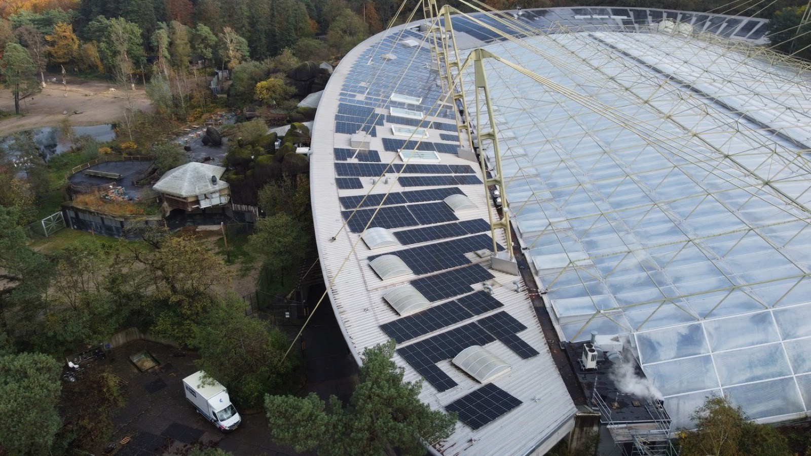 Burgers' Zoo Arnhem rooftop solar installation